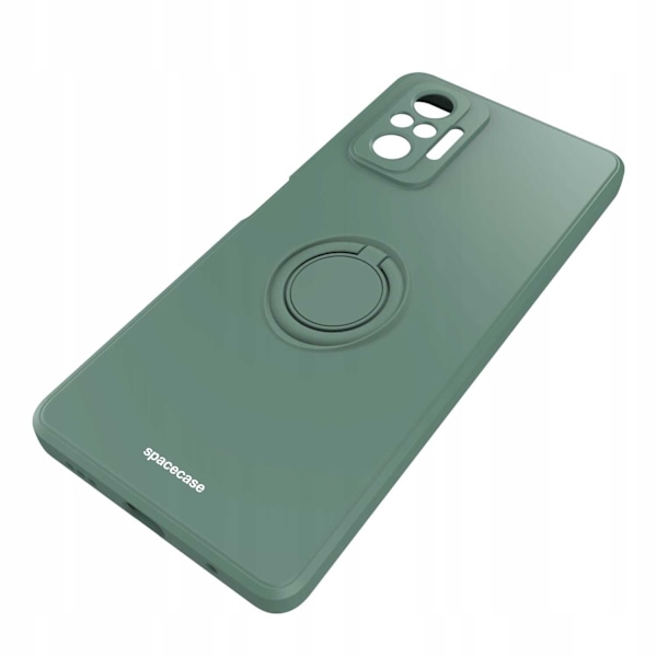 Spacecase Silikon Case Ring För Xiaomi Redmi Note 10 Pro Mörkgrön