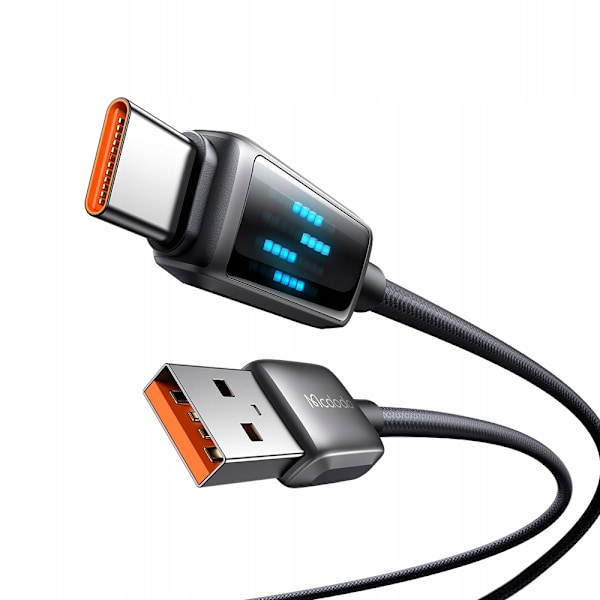 MCDODO USB-C SNABBLADDNINGSKABEL FÖR SAMSUNG XIAOMI TYP C 6A 100W 1M LED
