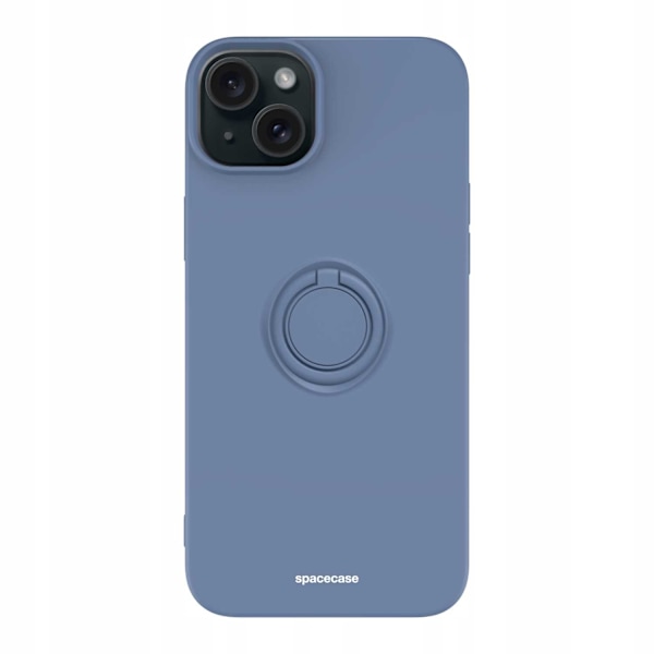 Spacecase Silikon Ringfodral För Iphone 15 Plus Blå