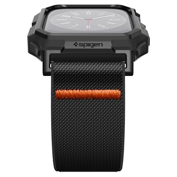 Spigen Lite Fit Pro-deksel med stropp for Apple Watch 4/5/6/7/8/9/SE (44/45 mm) - Matt svart