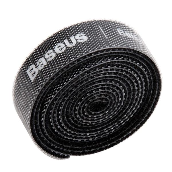 Baseus Rainbow Circle krok- og løkkestropper - borrelås, borrelås 1m sort (ACMGT-E01)