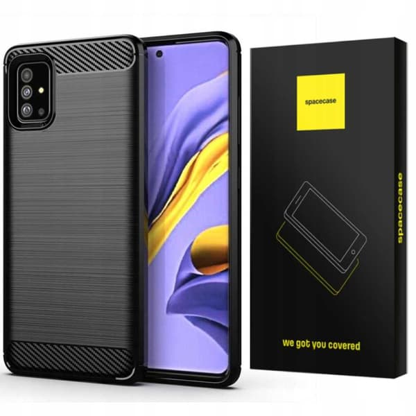 Spacecase Cover Kolfölj För Samsung Galaxy A71 Svart