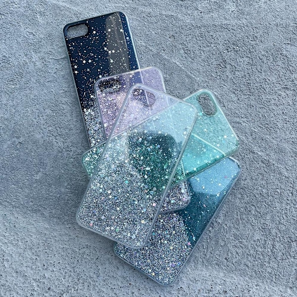 Wozinsky Star Glitter Shiny Case Glitter Cover Xiaomi Redmi Note 9T 5G Grønn