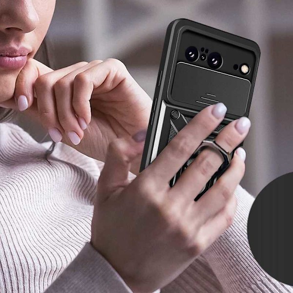 Spacecase Case Cover För Google Pixel 8 Svart Telefonskydd