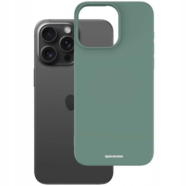 Spacecase Silikonfodral För Iphone 15 Pro Max Mörkgrön