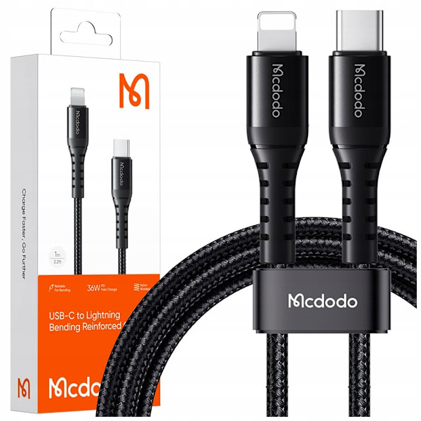MCDODO KORT USB-C LIGHTNING SNABBLADDNINGSKABEL FÖR IPHONE 13 14 20CM