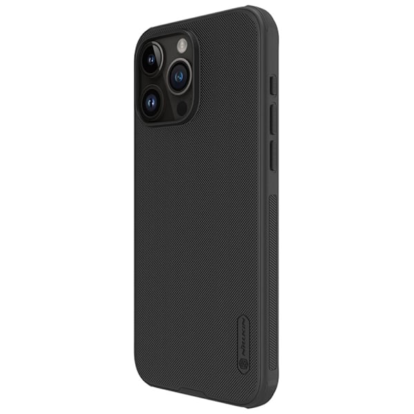 Nillkin Super Frosted Shield Pro-forsterket deksel til iPhone 15 Pro Max - Svart