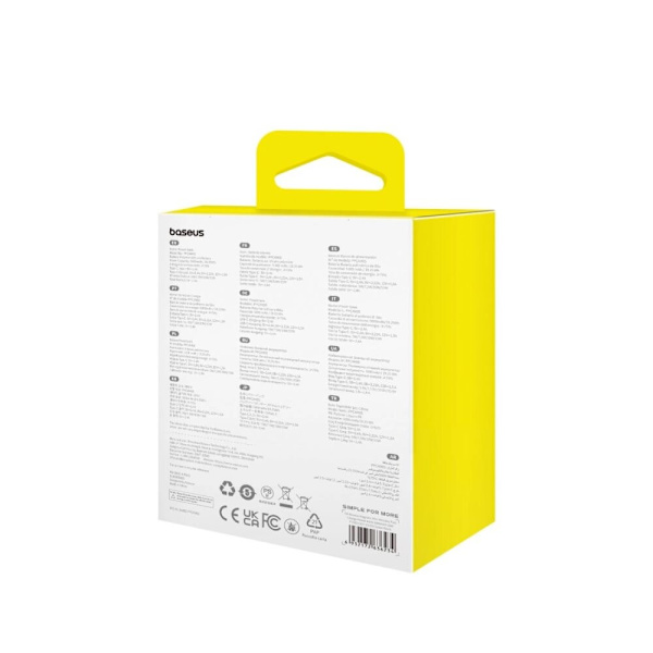 Baseus mini strømbank 5000mAh 20W + USB-C-kabel (20V/3A) - lilla