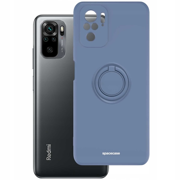 Spacecase Silikonecase Ring För Xiaomi Redmi Note 10 10S Blå