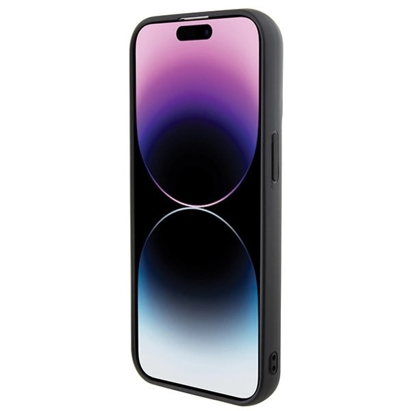 KARL LAGERFELD 3D RUBBER MULTI LOGO COVER TIL IPHONE 15 - SORT