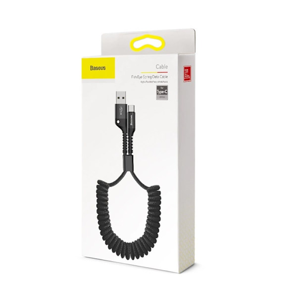 Baseus Fish Eye kabel USB-A / USB-C 2A 1m - svart