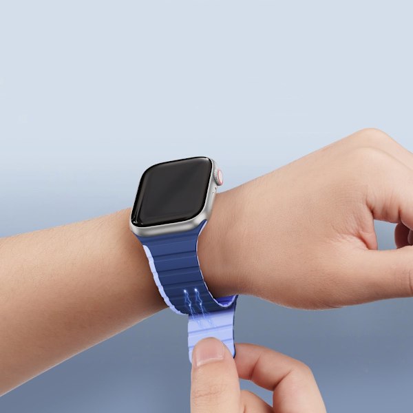 Magnetisk Apple Watch SE 8, 7, 6, 5, 4, 3, 2, 1 (41, 40, 38 mm) Dux Ducis-bånd (LD-versjon) - blå