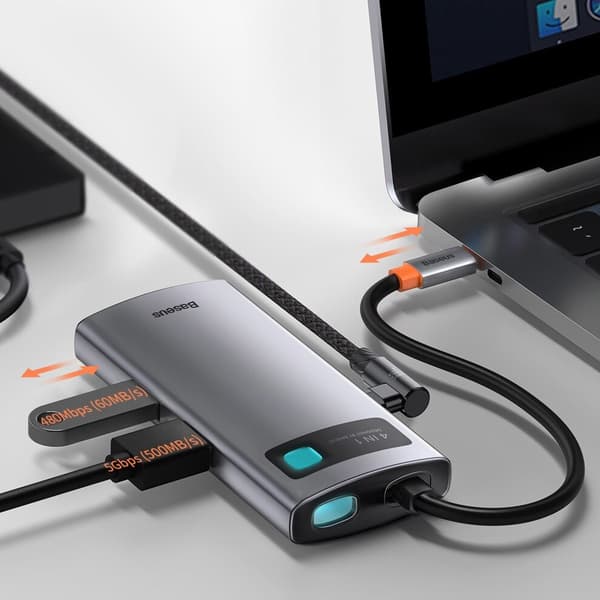 BASEUS 4-I-1 MULTIFUNKTIONEL USB C HUB - USB C PD 100 W / HDMI 4K 30HZ / USB