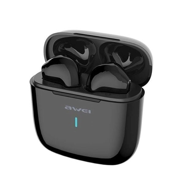AWEI Bluetooth 5.0 T26 TWS hörlurar + dockningsstation svart/svart