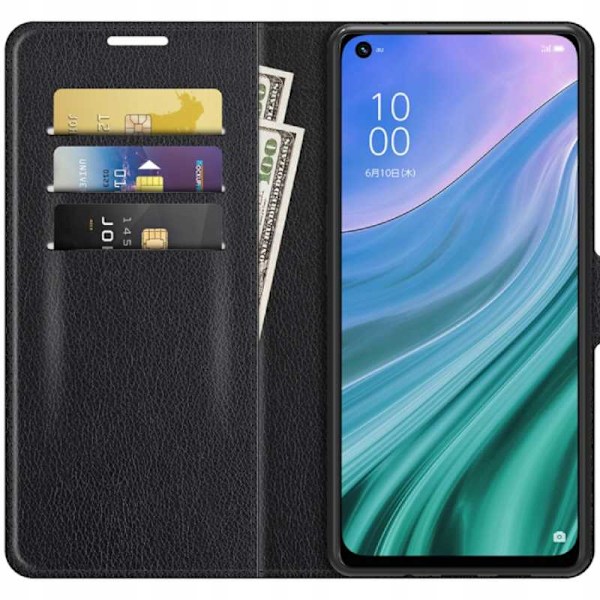Litchi-Fodral För Oppo A54 A74 A93 5G Svart