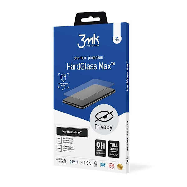 9H 3mk HardGlass Max Privacy™ personvernglass for iPhone XS Max / 11 Pro Max