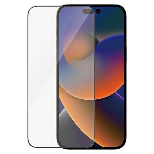 PanzerGlass Ultra-Wide Fit antibakterielt herdet glass med holder for iPhone 14 Pro Max