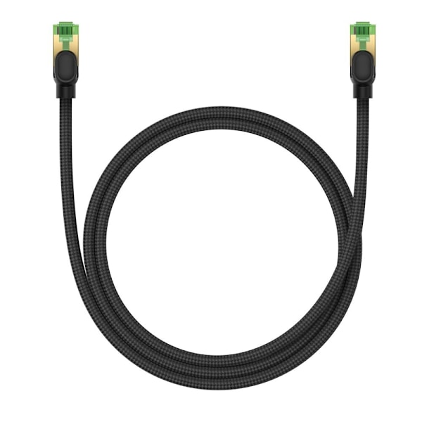 BASEUS HURTIGT RJ45-NETVÆRKSKABEL. 8 40GBPS 1M FLETTET SORT