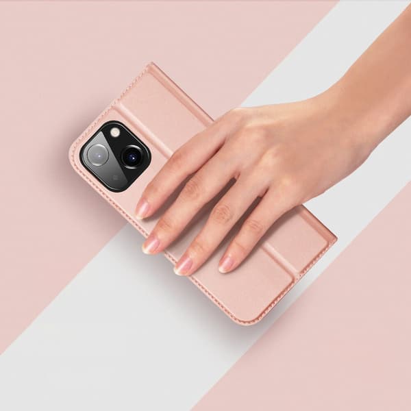 Dux Ducis Skin Pro Flip-deksel og lommebok til iPhone 15 - rosa