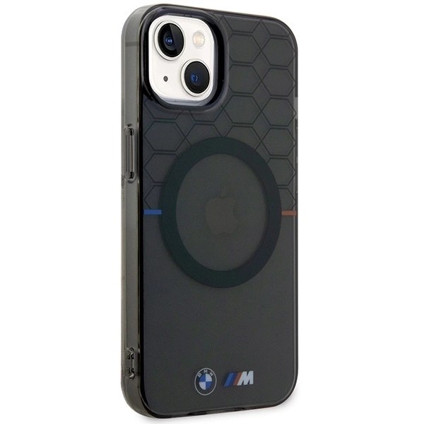 BMW PATTERN MAGSAFE ETUI TIL IPHONE 14 PLUS - GRÅ