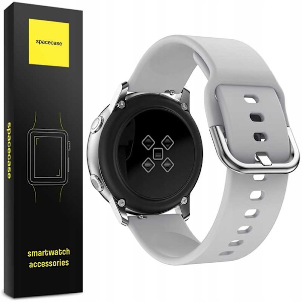 Spacecase Silikonrem 22Mm Grå För Smartwatches