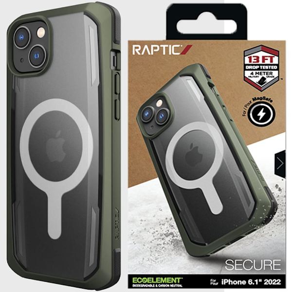 RAPTIC X-DORIA CASE CASE HOUSING MED MAGSAFE TIL IPHONE 14 GREEN