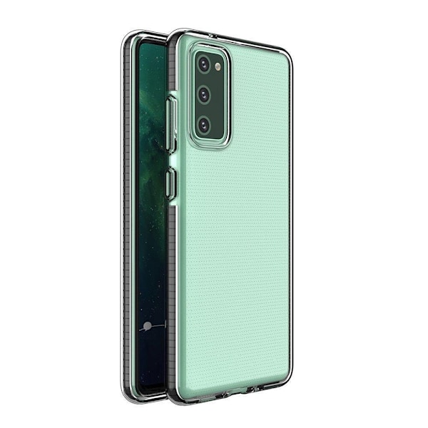 Spring Case gel-deksel med fargerik ramme for Samsung Galaxy A72 4G svart