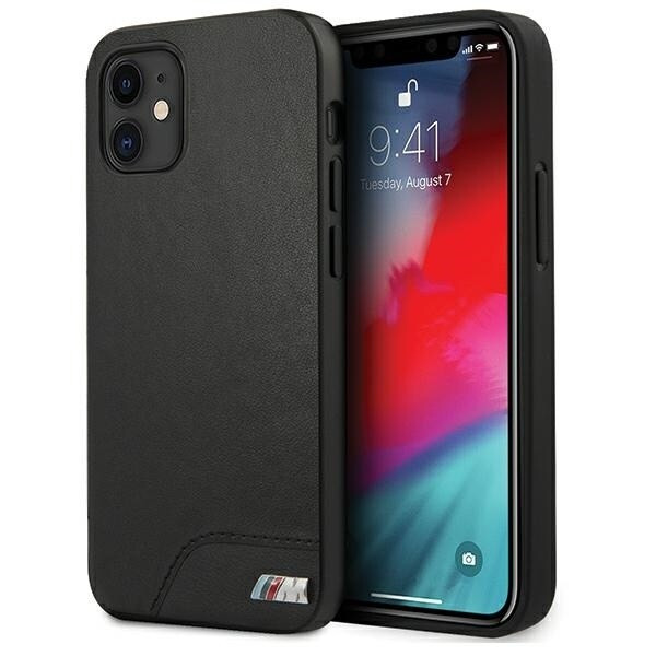 BMW M COLLECTION SMOOTH PU COVER TIL IPHONE 12 MINI - SORT