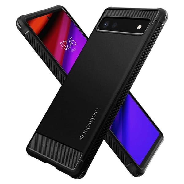 Spigen Rugged Armor-telefondeksel til Google Pixel 6A Black