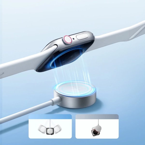 Joyroom S-IW008 3-i-1 magnetisk lader USB-A - Lightning/USB-C 1,2 m - hvit