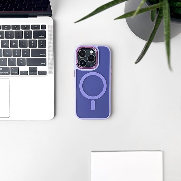 MAGNETIC COLLECTION MAGSAFE ETUI TIL IPHONE 16 - LILLA