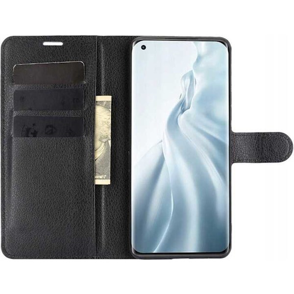 Litchi Skydd För Xiaomi Mi 11 Phone Svart