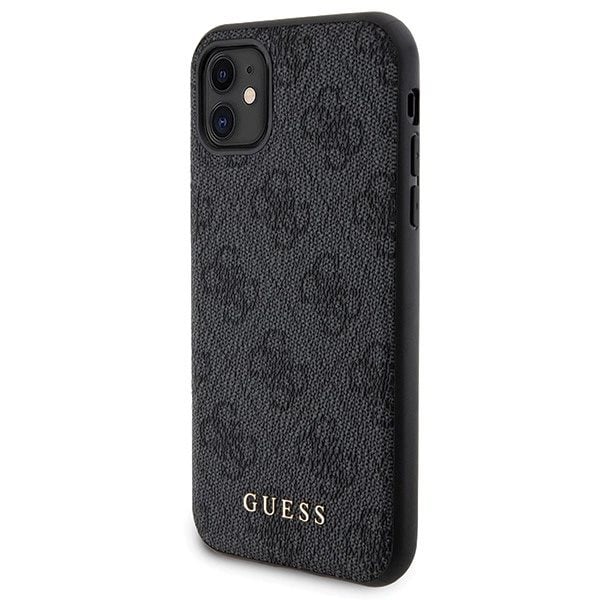 Guess 4G Metal Logo-dekselsett for iPhone 11 + 5000mAh MagSafe powerbank - svart