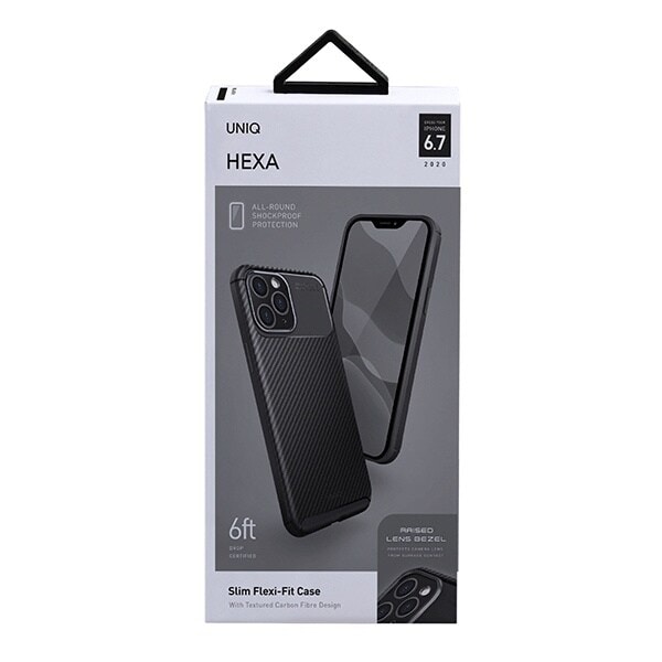 UNIQ HEXA ETUI TIL IPHONE 12 PRO MAX - SORT