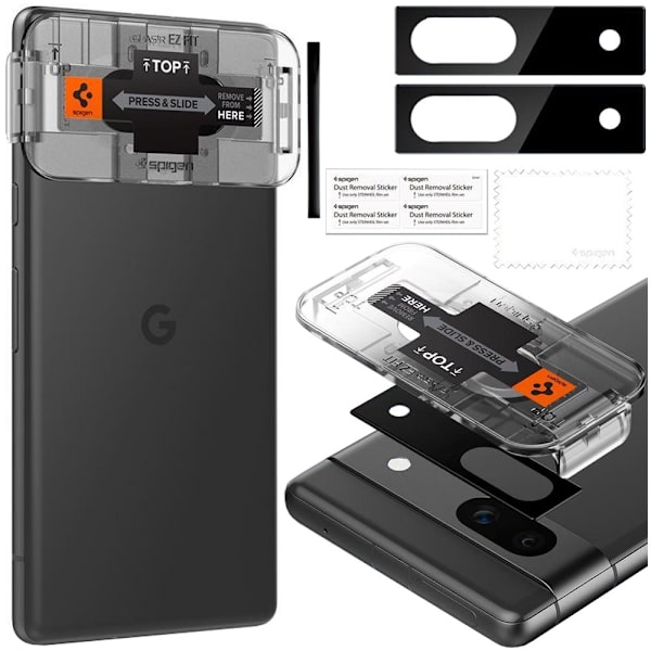 KAMERADEKKSEL SPIGEN OPTIK.TR "EZ FIT" KAMERABESKYTTELSE 2-PAKK GOOGLE PIXEL 7A SVART