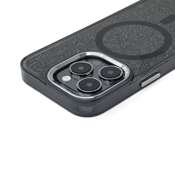 GLITTER CASE MAGSAFE TIL IPHONE 16 PLUS - SORT MED GLITTER