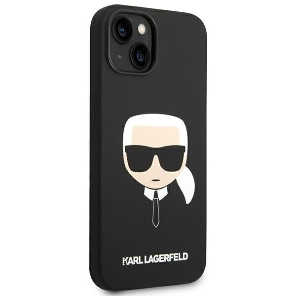 KARL LAGERFELD SILIKONE KARL'S HEAD ETUI TIL IPHONE 14 PLUS - SORT