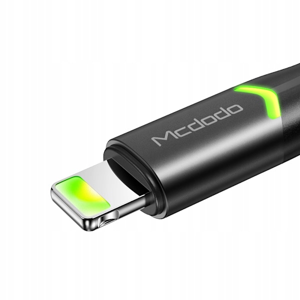 MCDODO USB LIGHTNING SNABBLADDNINGSKABEL 36W FÖR IPHONE 13 14 1M LED SVART