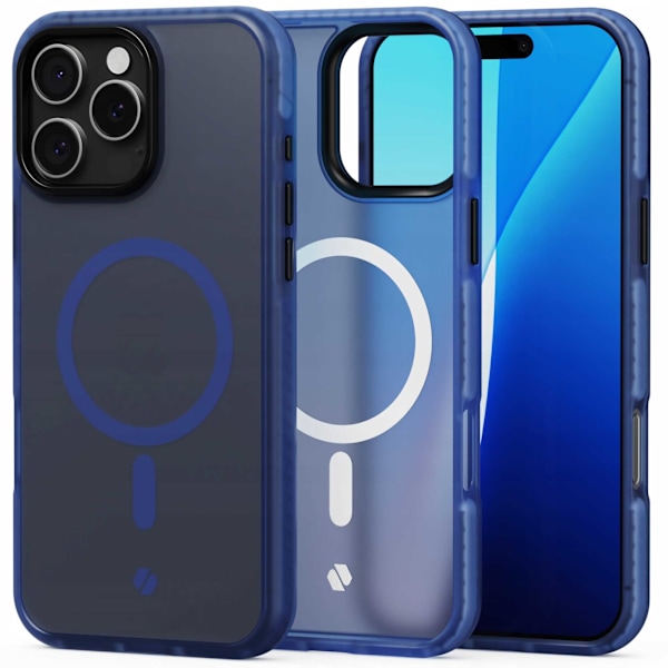 Spacecase Hybrid Fusion Mag-Fodral För Iphone 16 Pro Max Mörkblåt