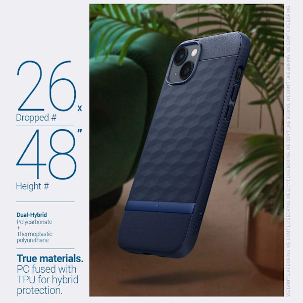 CASEOLOGY PARALLAX MAG ETUI MED MAGSAFE TIL IPHONE 14 PLUS - MARINEBLÅ