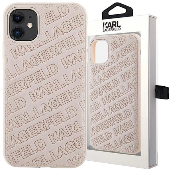 Karl Lagerfeld Quilted K Pattern Deksel til iPhone 11 / Xr - Rosa