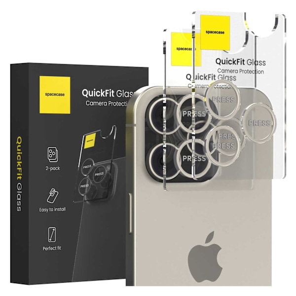 Spacecase Härdat Glas Quickfit-Kamera För Iphone 15 Pro Max Titanium