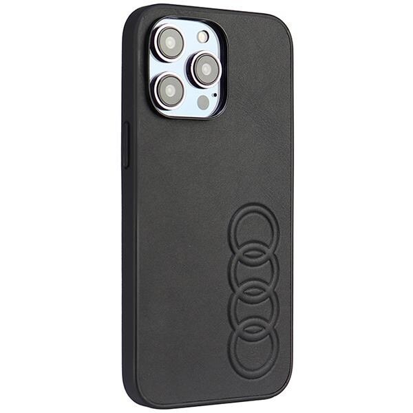 Audi syntetisk skinndeksel til iPhone 14 Pro Max 6.7 - svart AU-TPUPCIP14PM-TT/D1-BK