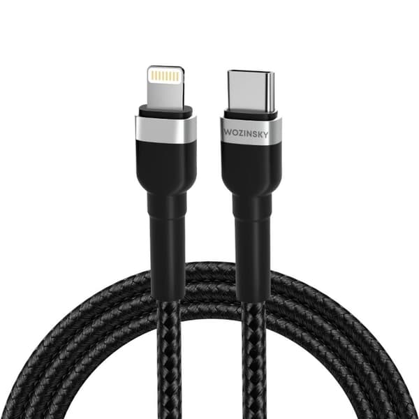 WOZINSKY WNBCL1 LIGHTNING / USB-C PD 30W KABEL 1 M - SORT