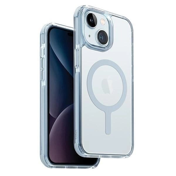 UNIQ Combat Magclick ladedeksel til iPhone 15 Plus / 14 Plus - lyseblå