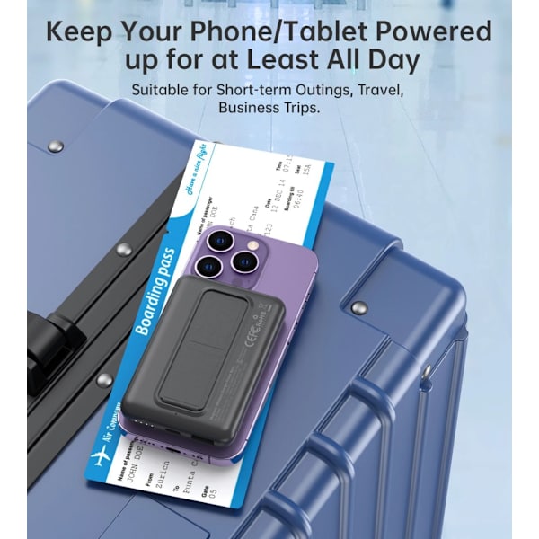 CHOETECH B662 TRÅDLØS MAGSAFE 5000MAH POWERBANK - SORT