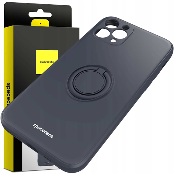 Spacecase Silikon Ring-Fodral För Iphone 11 Pro Svart Skydd