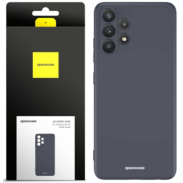 Spacecase Silikonfodral För Samsung Galaxy A32 4G Svart