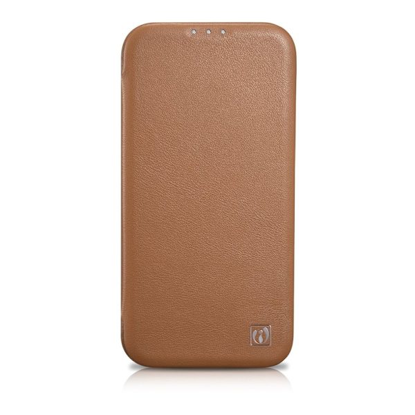 ICARER CASE CASE LÆDERCOVER MED MAGSAFE TIL IPHONE 14+ BRUN
