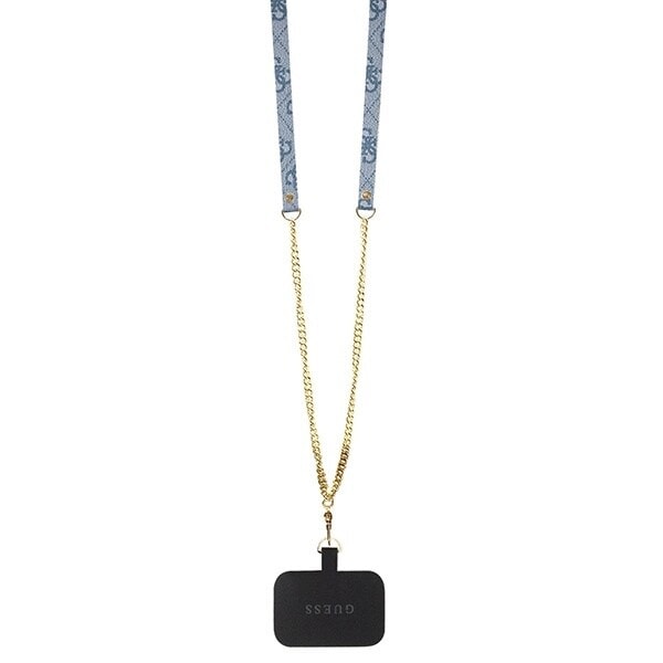 Guess GUHCP14LP4TDSCPB iPhone 14 Pro 6.1 blå/blå hardt deksel Crossbody 4G metalllogo